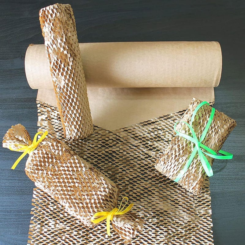Duravel Honeycomb Cushioning Wrap Paper - 16 Inch x 20 Meter Eco-Friendly Packing Roll - Image 5